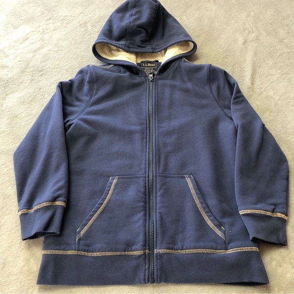 L.L. Bean Boys Fleece Zip Up Hoodie Unisex - Picture 3 of 12